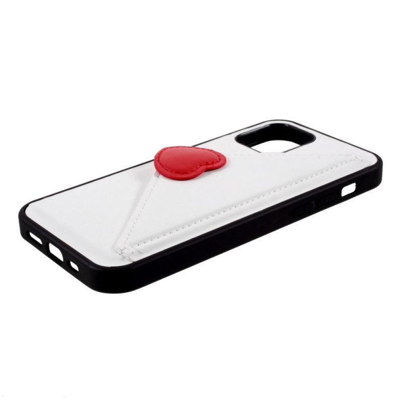 Hülle Für iPhone 12 Mini Schwarz Herzkartenhalter