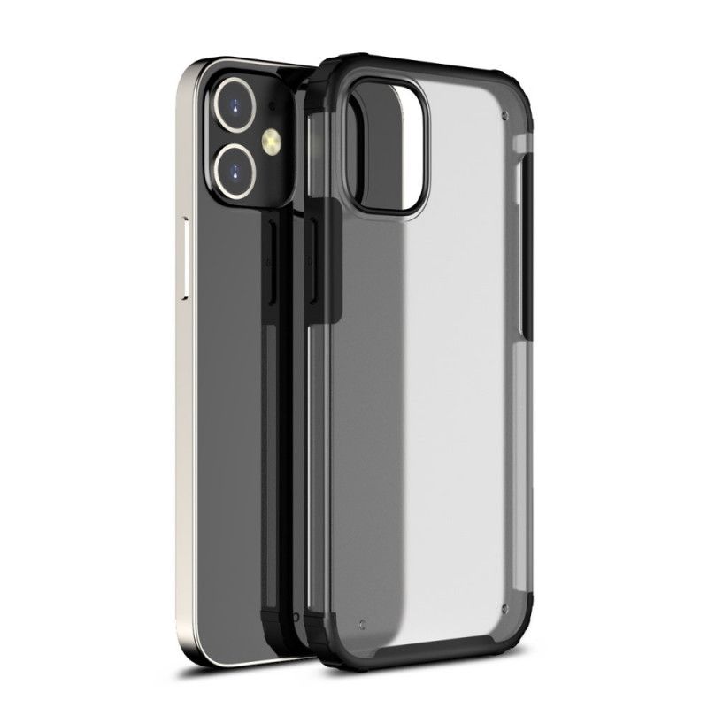 Hülle Für iPhone 12 Mini Schwarz Transparente Matte Hybride