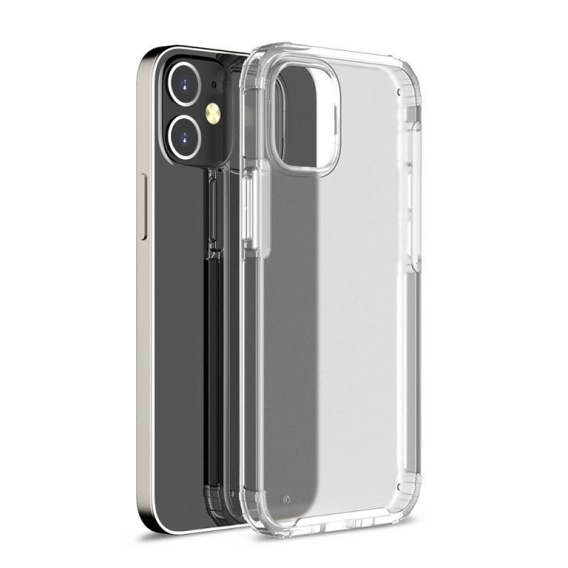 Hülle Für iPhone 12 Mini Schwarz Transparente Matte Hybride