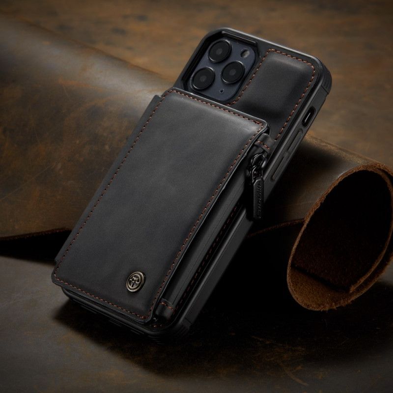 Hülle iPhone 12 Mini Schwarz Caseme Wallet Style