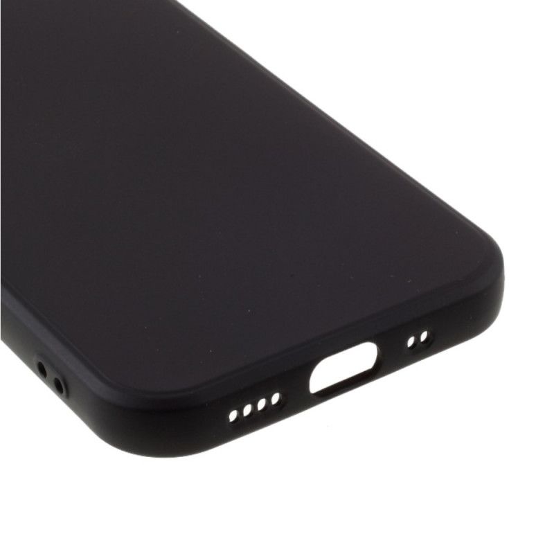 Hülle iPhone 12 Mini Schwarz Flexibler Silikonfarbener Knopf
