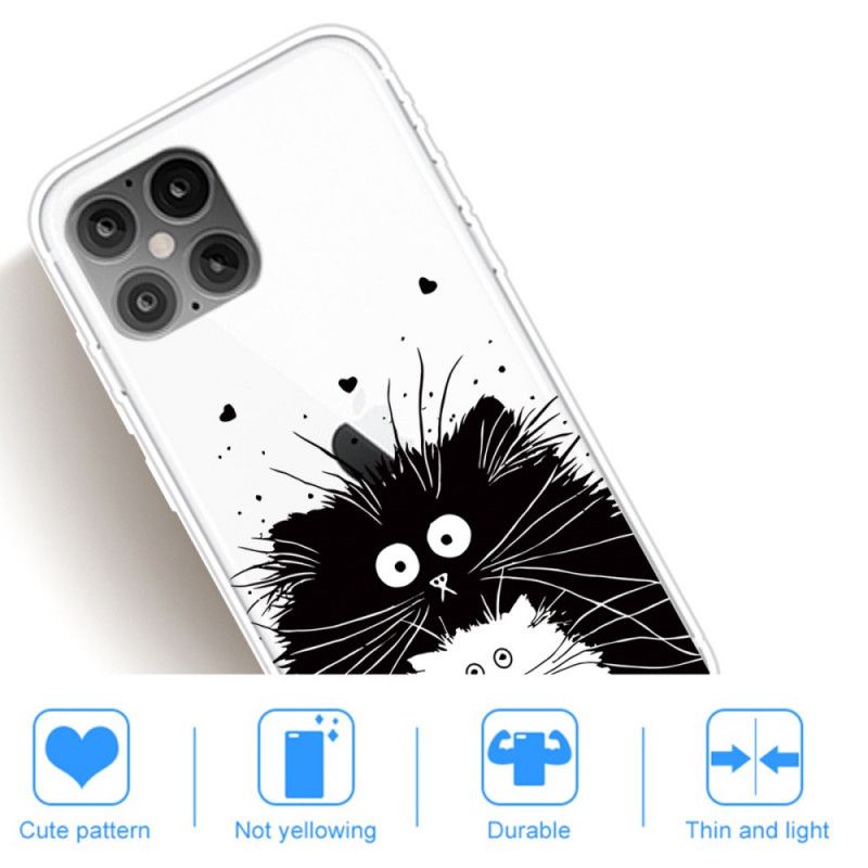 Hülle iPhone 12 Mini Schwarz Pass Auf Die Katzen Auf