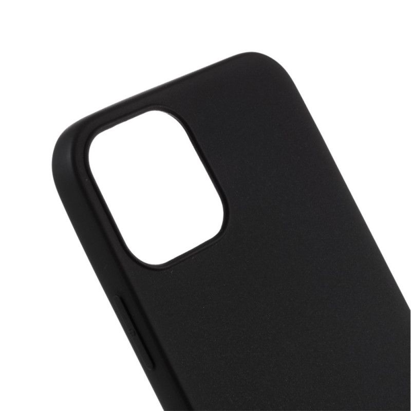 Hülle iPhone 12 Mini Schwarz Starres Mattes Silikon