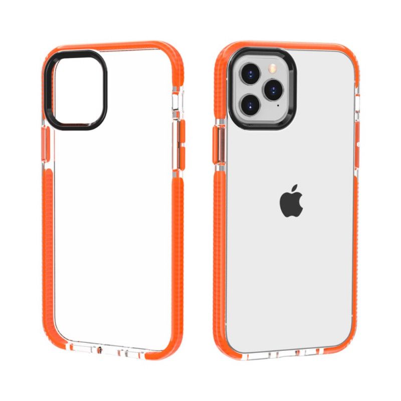 Hülle iPhone 12 Mini Schwarz Transparente Silikonkanten