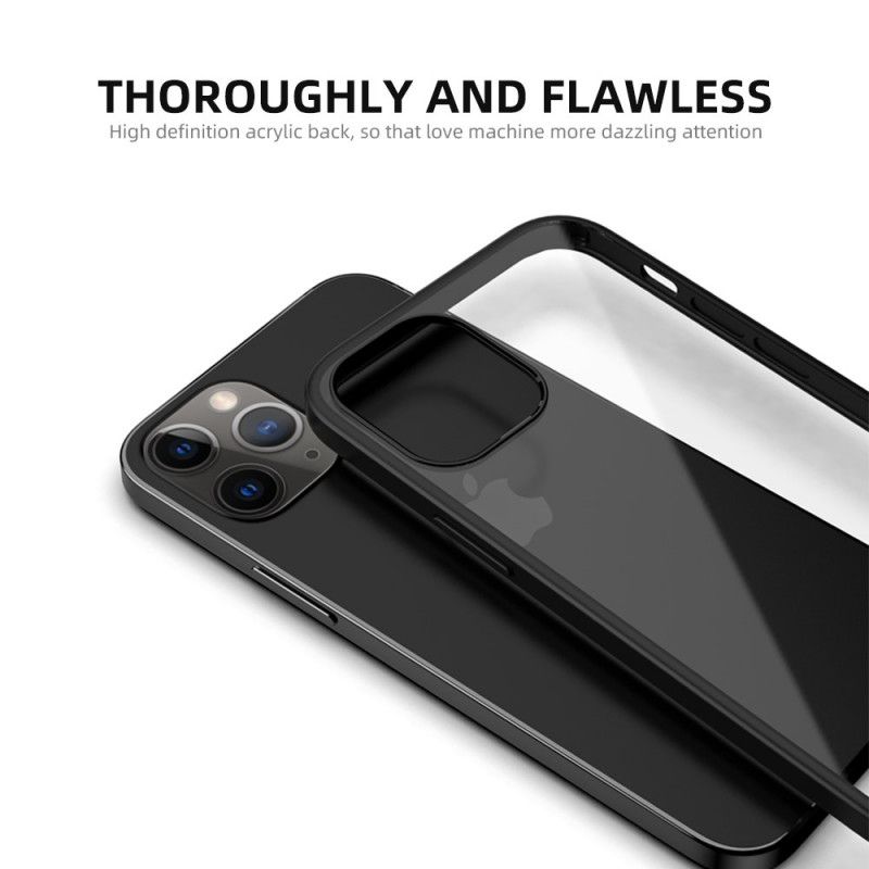 Hülle iPhone 12 Mini Schwarz Transparentes Hybrid-Ipaky