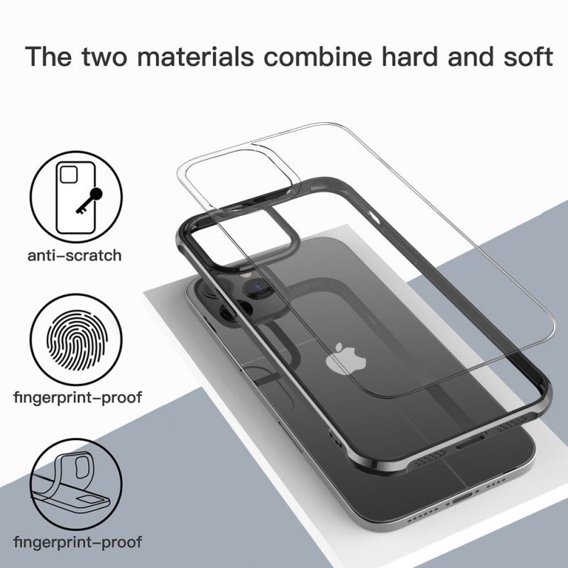 Hülle iPhone 12 Mini Schwarz Transparentes Leeu-Design