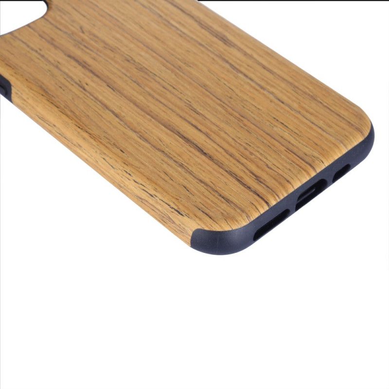 Hülle iPhone 12 Mini Weiß Holzstil