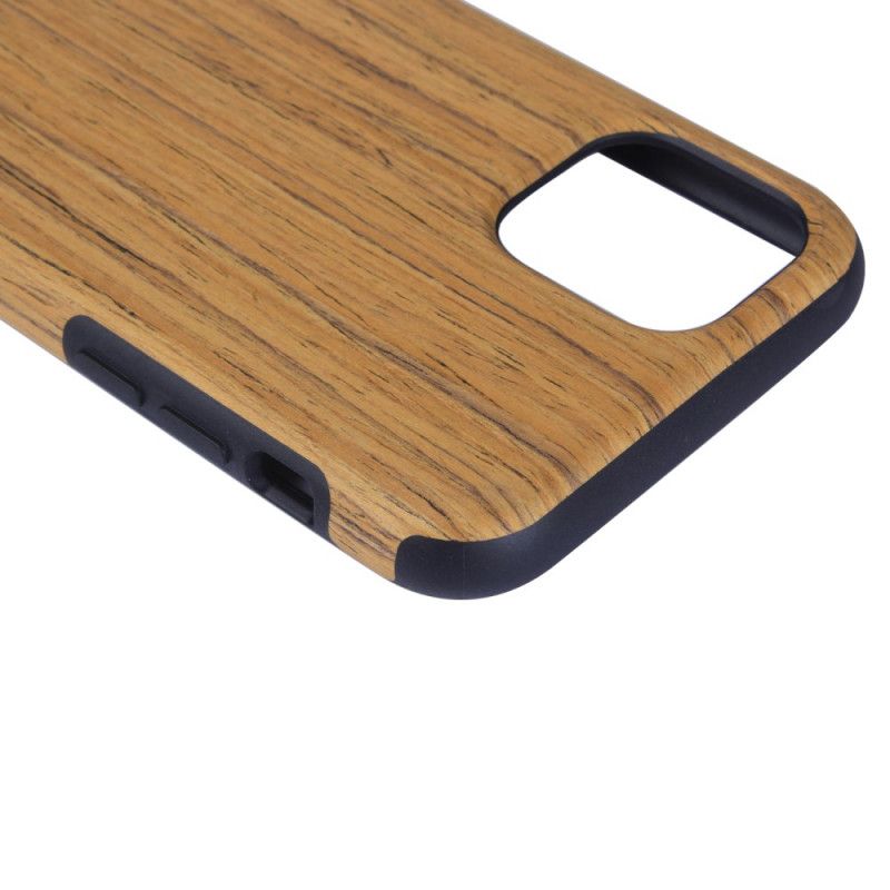 Hülle iPhone 12 Mini Weiß Holzstil