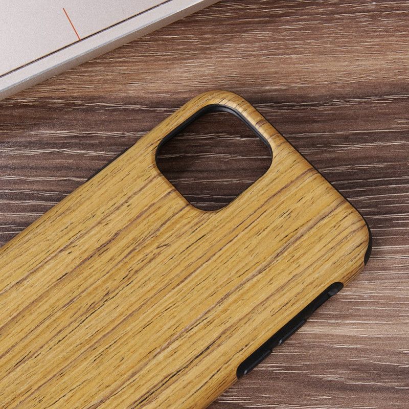 Hülle iPhone 12 Mini Weiß Holzstil