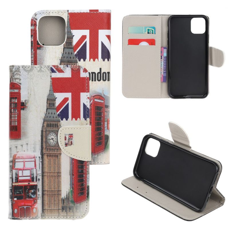 Lederhüllen Für iPhone 12 Mini Londoner Leben