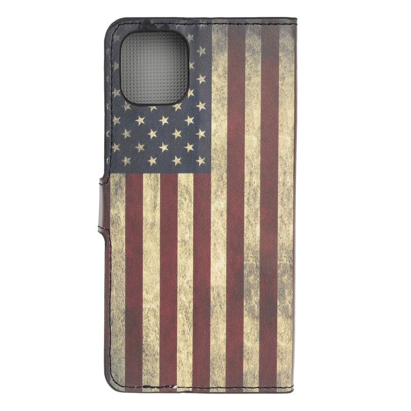 Lederhüllen Für iPhone 12 Mini Usa Flagge