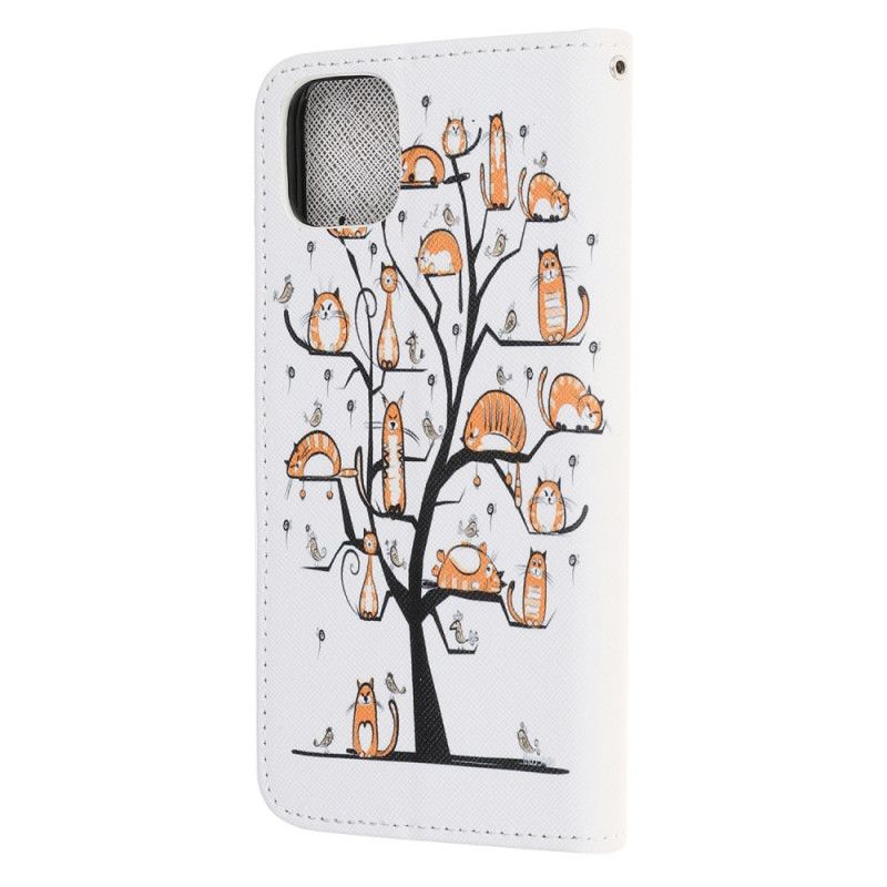 Lederhüllen iPhone 12 Mini Funky Katzen Mit Tanga