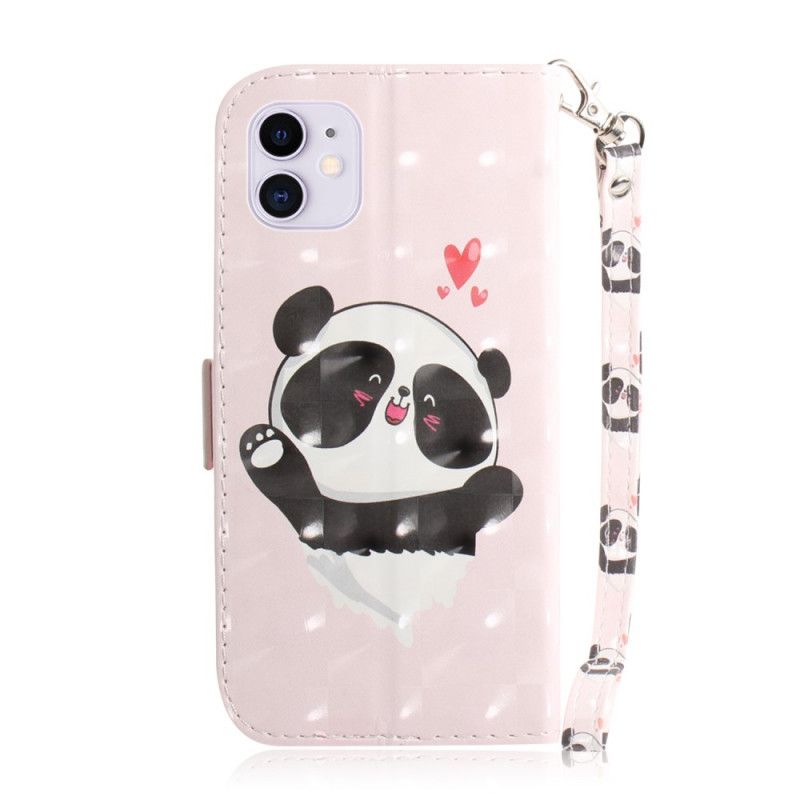 Lederhüllen iPhone 12 Mini Panda Liebe Mit Tanga