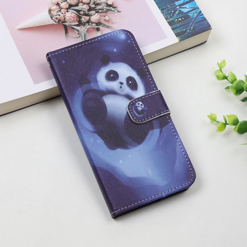 Lederhüllen iPhone 12 Mini Panda Space Mit Tanga