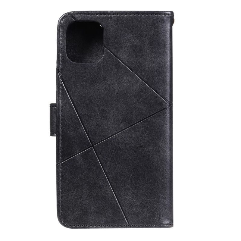 Lederhüllen iPhone 12 Mini Schwarz Diamantimitatleder