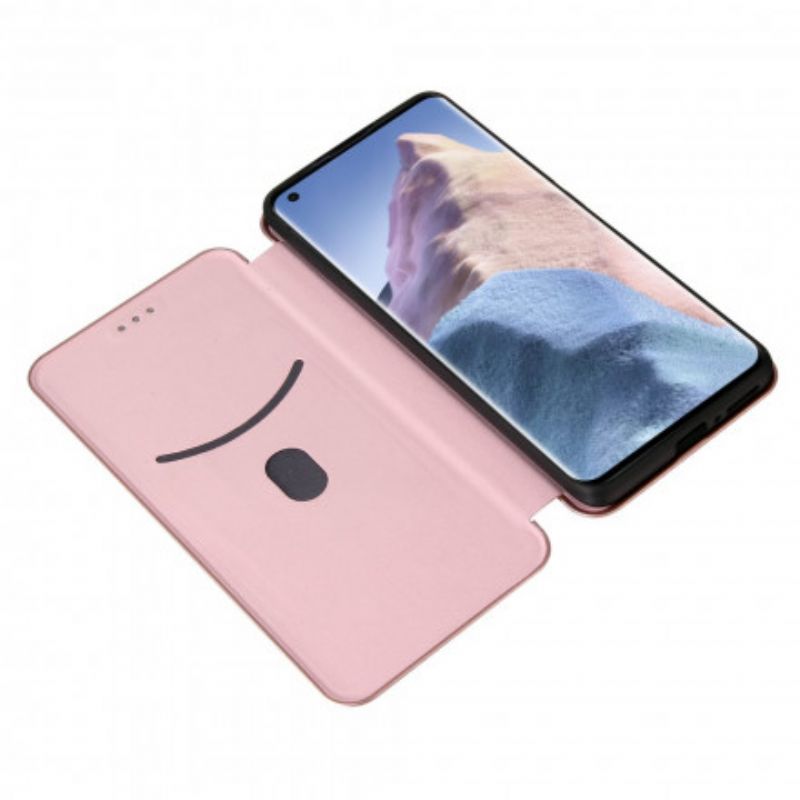 Flip Case Xiaomi Mi 11 Ultra Handyhülle Kohlefaser Mit Stützring
