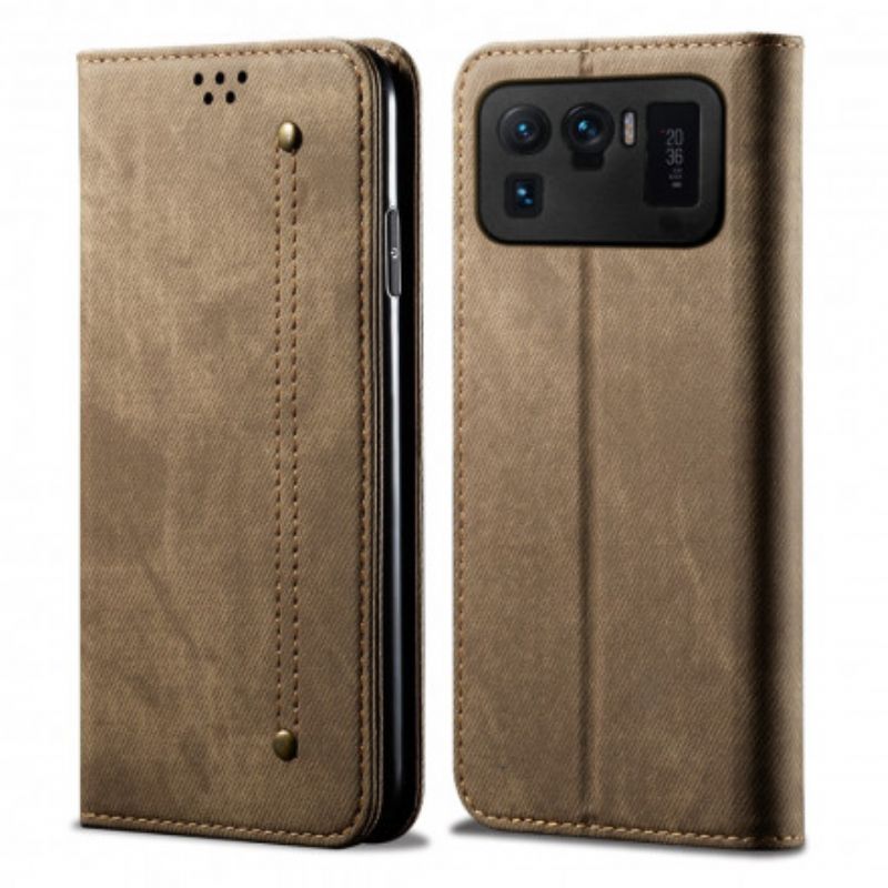 Flip Case Xiaomi Mi 11 Ultra Kunstleder-jeansstruktur