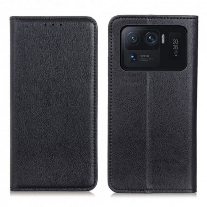 Flip Case Xiaomi Mi 11 Ultra Litschi Spaltlederstruktur