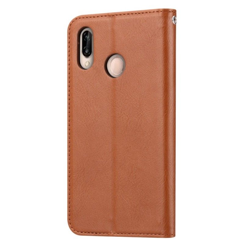 Flip Case Honor 8X Schwarz Kartenhalter Aus Kunstleder