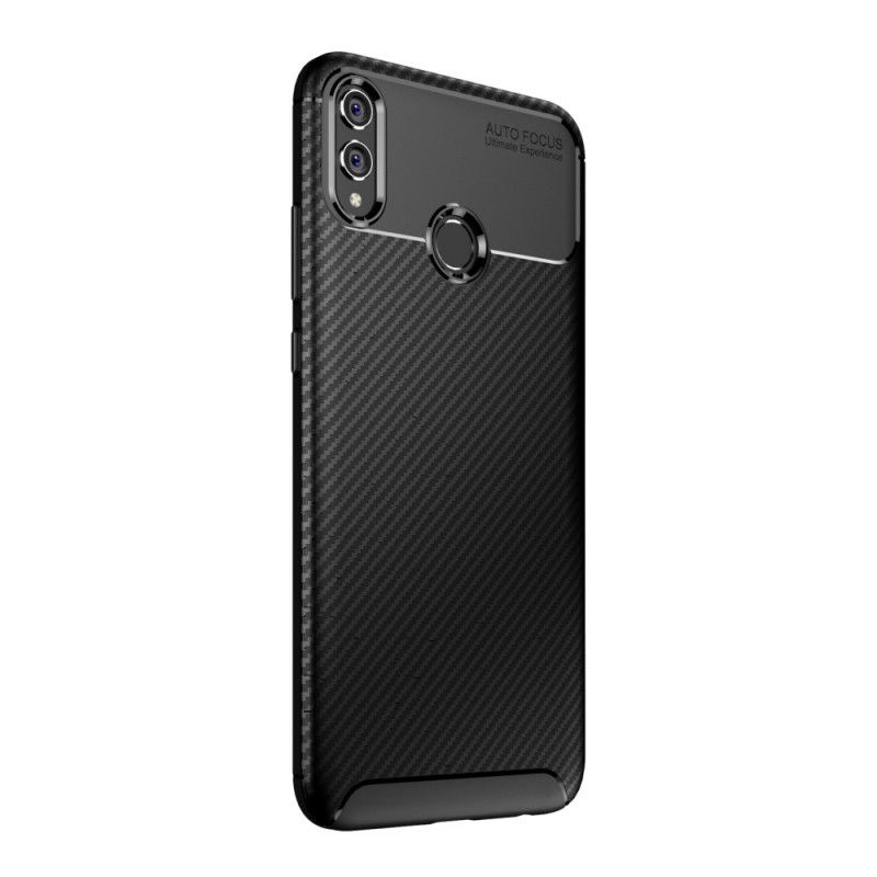 Hülle Honor 8X Schwarz Flexible Kohlefasertextur