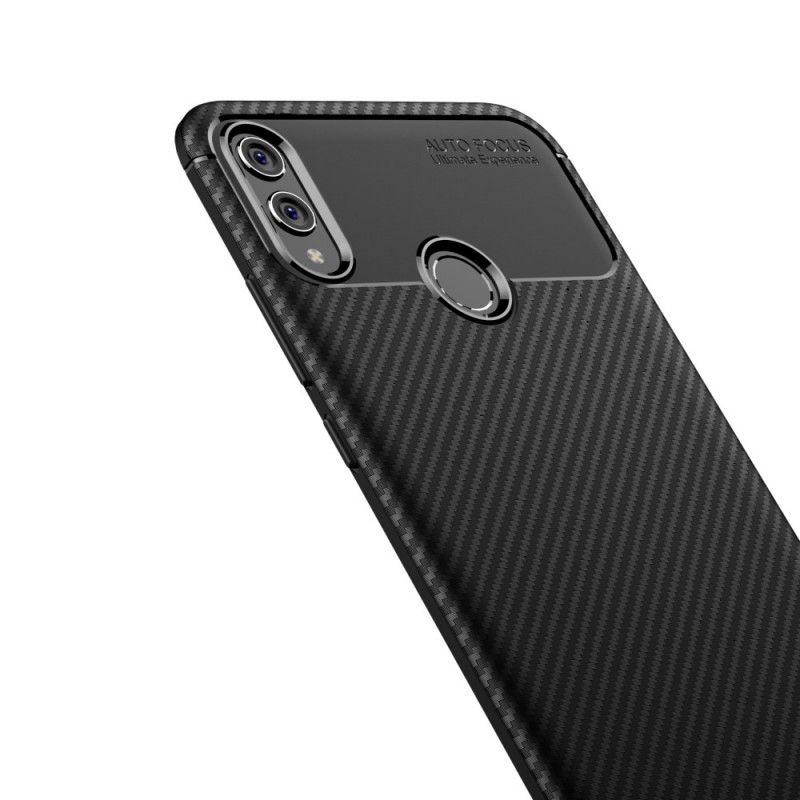 Hülle Honor 8X Schwarz Flexible Kohlefasertextur