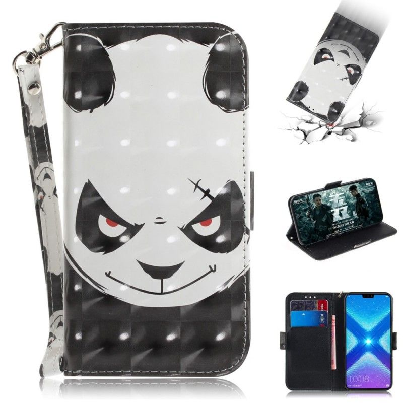 Lederhüllen Für Honor 8X Wütender Panda Mit Tanga