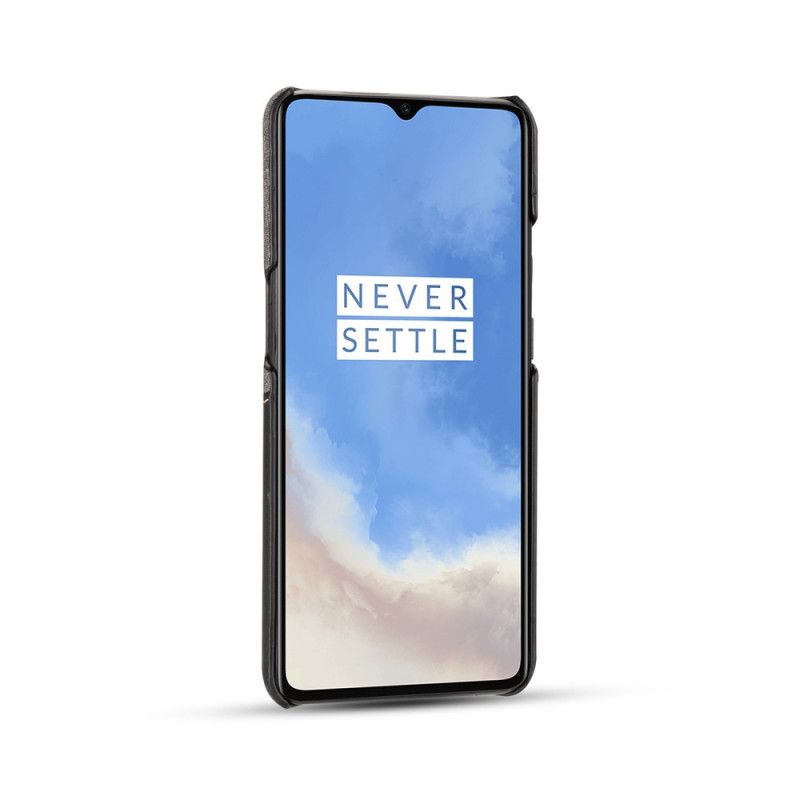 Hülle Für OnePlus 7T Schwarz Stoffschlitz