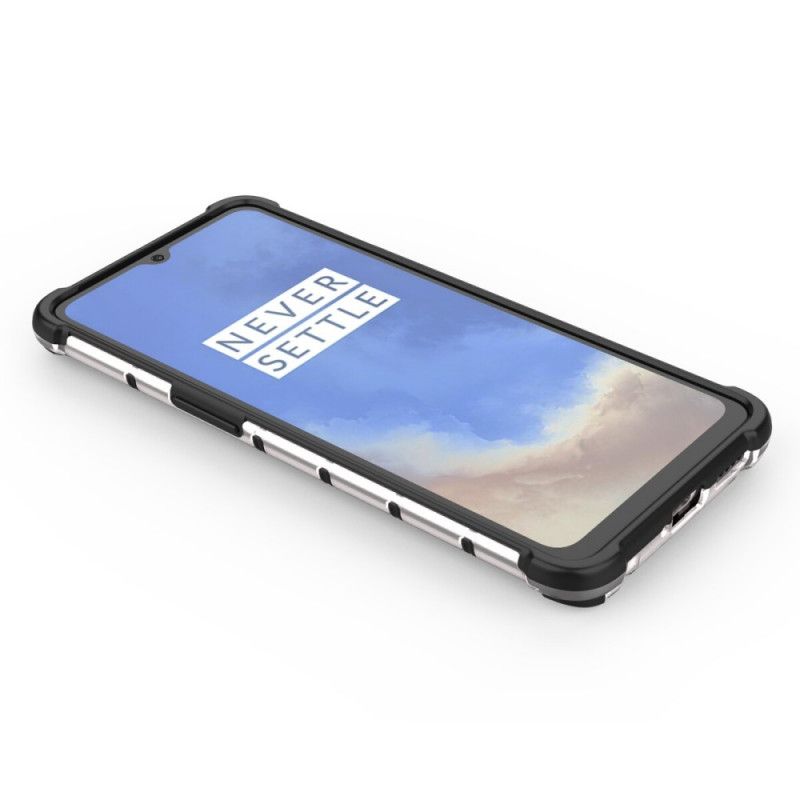 Hülle OnePlus 7T Weiß Handyhülle Wabenart