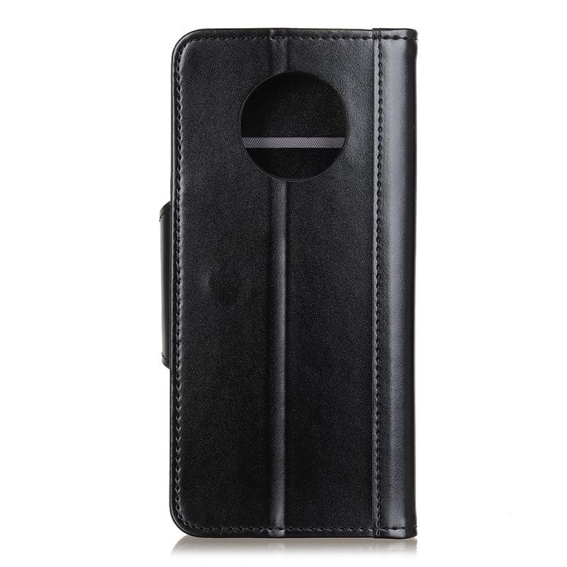 Lederhüllen OnePlus 7T Schwarz Eleganzverschluss Aus Kunstleder