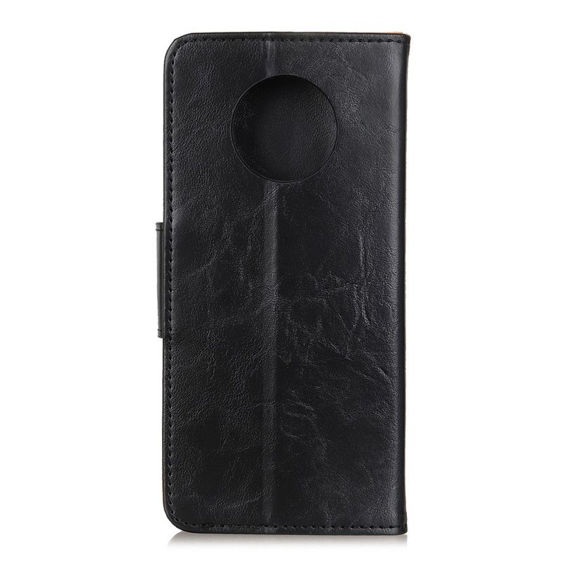 Lederhüllen OnePlus 7T Schwarz Handyhülle Reversibler Magnetverschluss