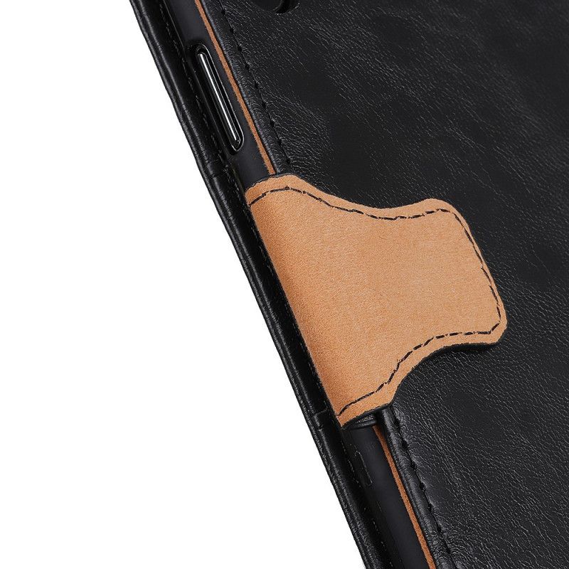 Lederhüllen OnePlus 7T Schwarz Handyhülle Reversibler Magnetverschluss