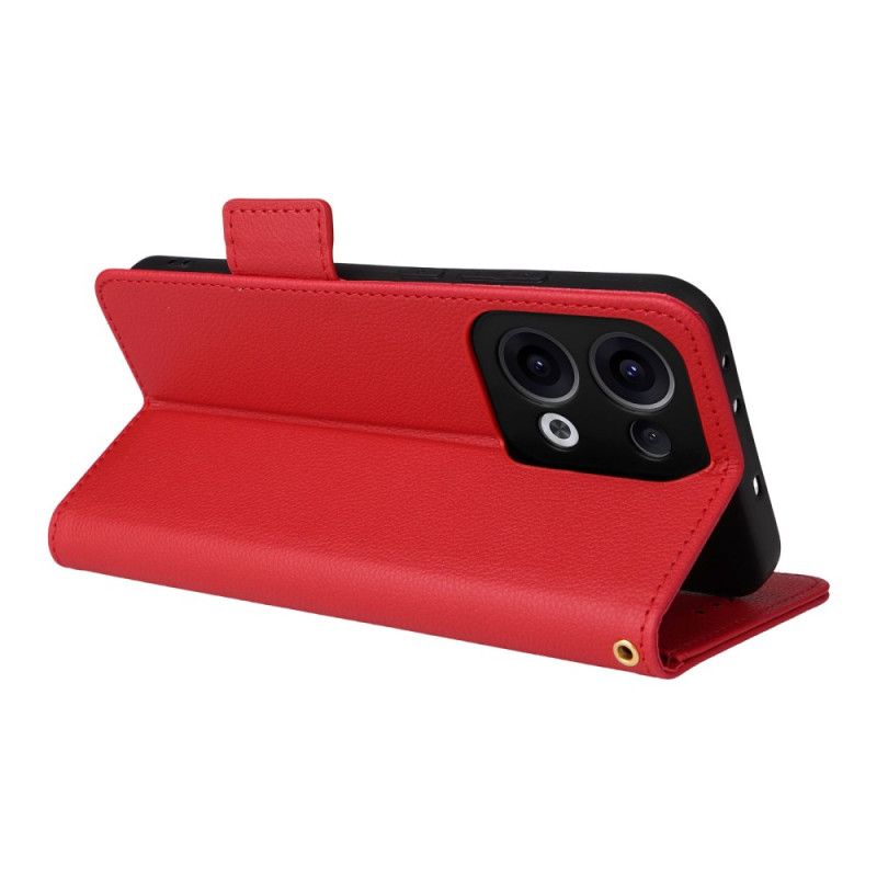 Lederhüllen Oppo Reno 13 5g Handyhülle Armband Aus Kunstleder In Litschi-optik