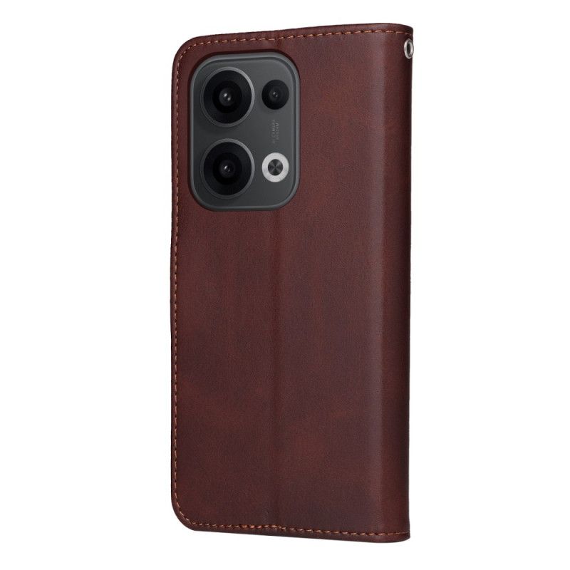 Lederhüllen Oppo Reno 13 5g Handyhülle Glattlederoptik Mit Riemen