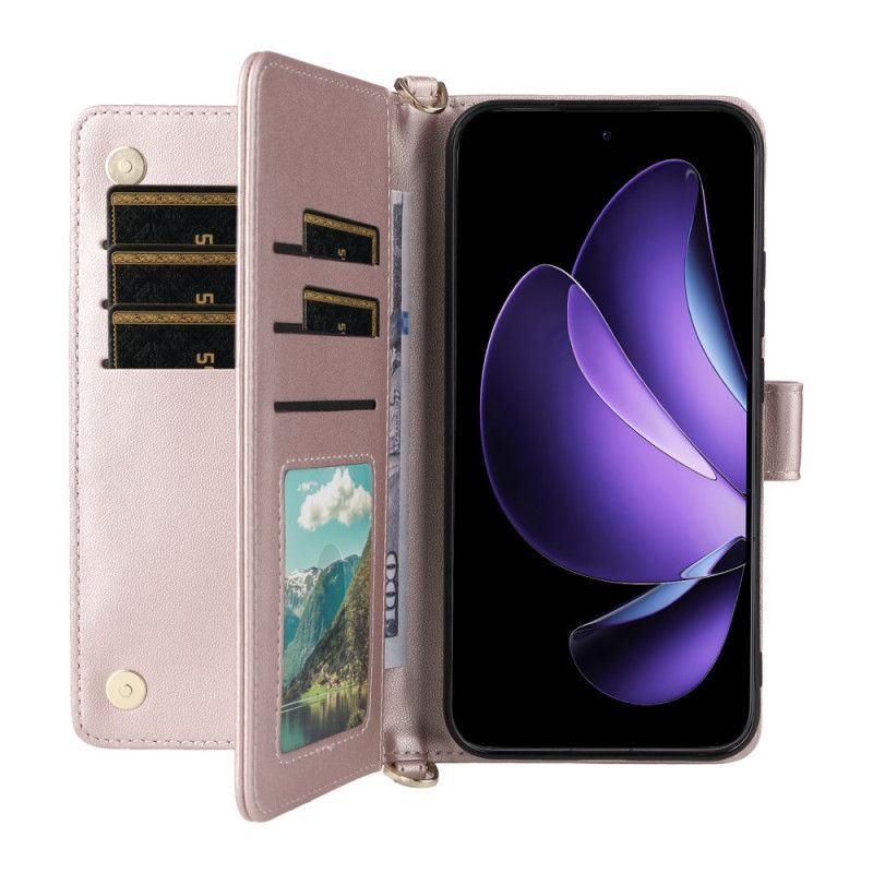 Lederhüllen Oppo Reno 13 5g Retro-design Mit Riemen Und Schulterriemen