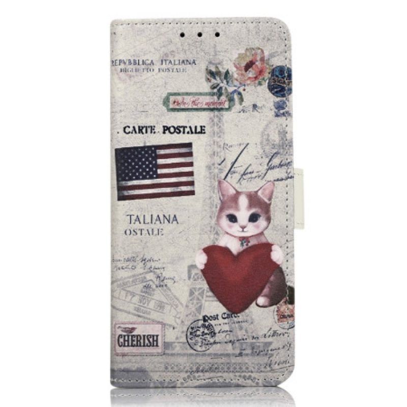 Flip Case Für Xiaomi 13 Reisende Katze