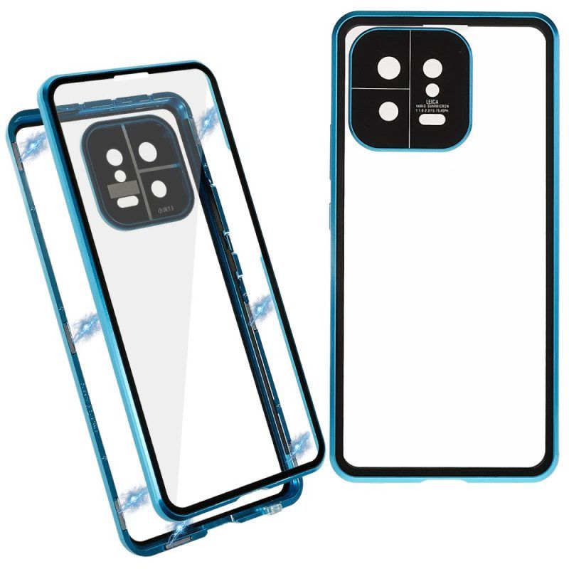 Handyhülle Für Xiaomi 13 Vorder- Und Rückseite Aus Gehärtetem Glas Und Metall