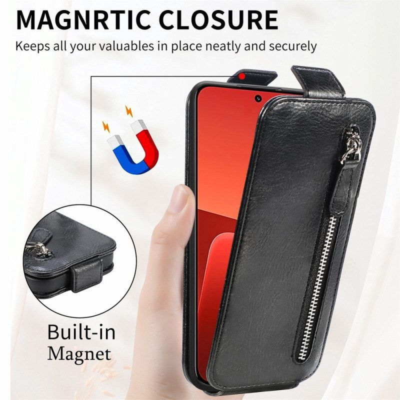 Lederhüllen Für Xiaomi 13 Geldbörse Flip Case Vertikaler Flip Mit Brieftasche