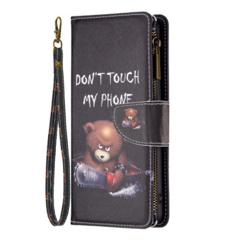 Lederhüllen Für Xiaomi 13 Reißverschlusstasche Dangerous Bear
