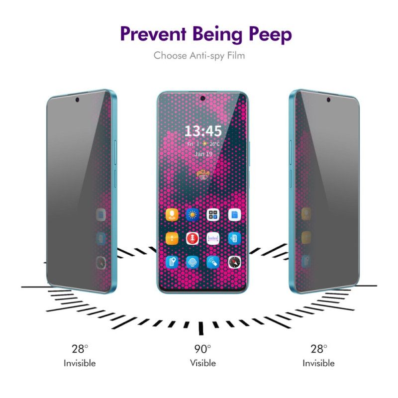Anti-spionage-displayschutzfolie Für Vivo V40 Se 5g