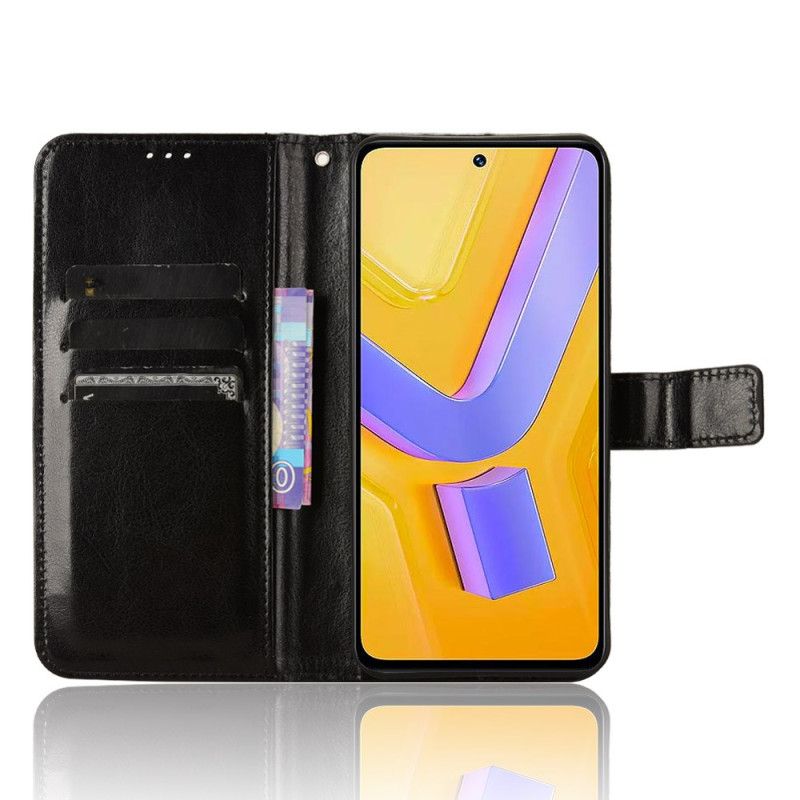 Lederhüllen Für Vivo V40 Se 5g Glänzendes Kunstleder Mit Trageband