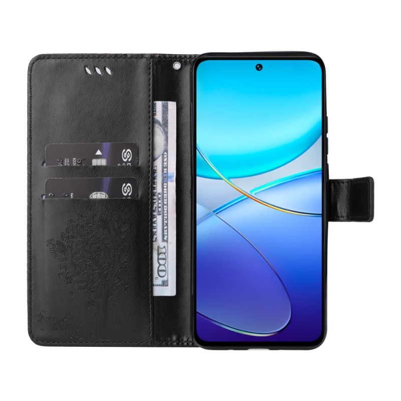 Lederhüllen Vivo V40 Se 5g Baum Und Katze