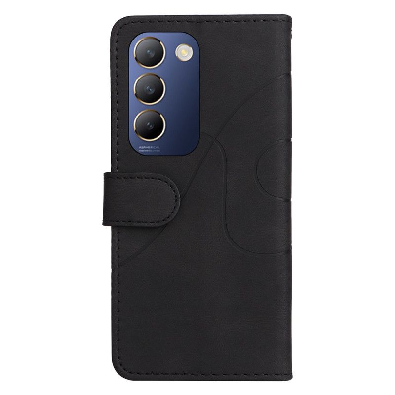 Lederhüllen Vivo V40 Se 5g Zweifarbige Wellenstruktur