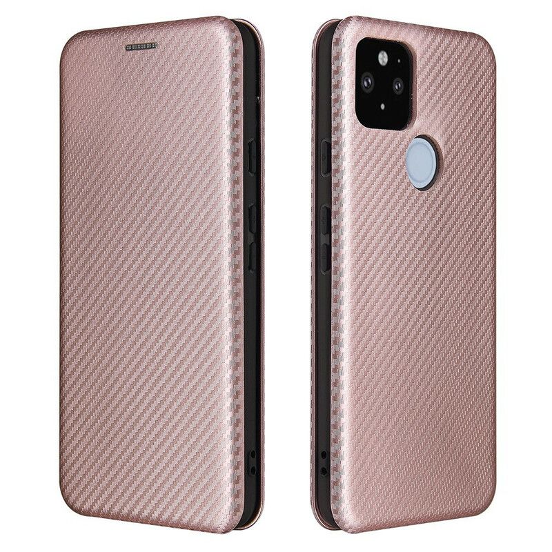 Flip Case Google Pixel 5a 5g Farbiges Carbon-silikon