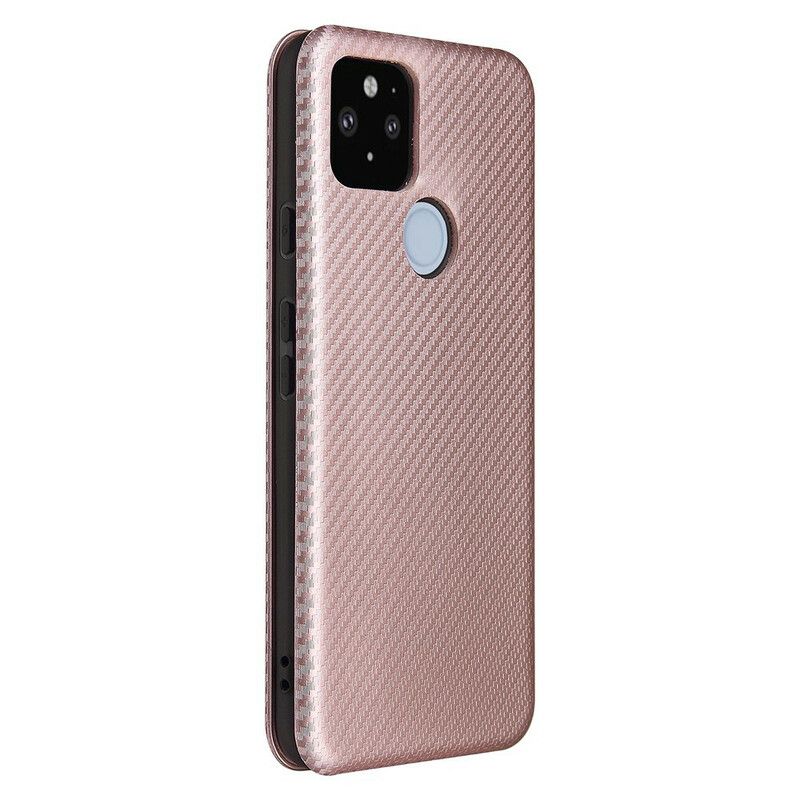 Flip Case Google Pixel 5a 5g Farbiges Carbon-silikon