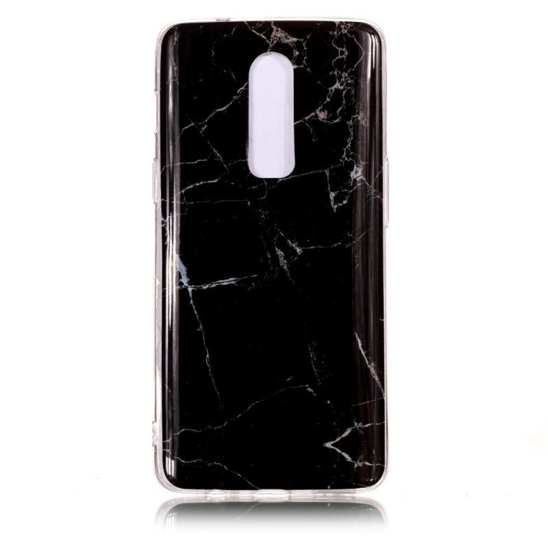 Hülle Für OnePlus 6 Schwarz Marmor