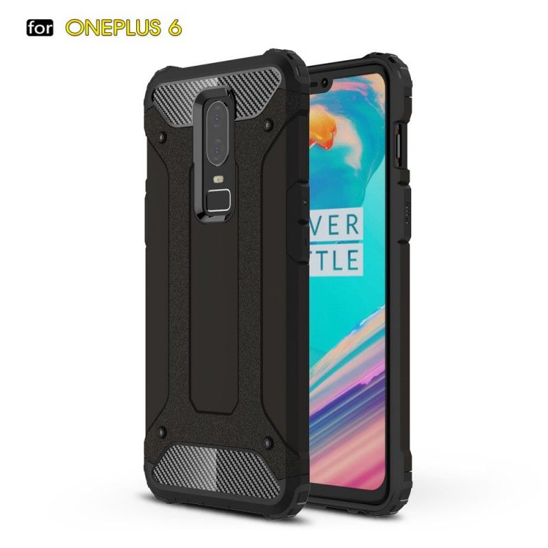 Hülle Für OnePlus 6 Schwarz Überlebender