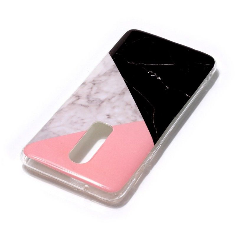 Hülle OnePlus 6 Geometrischer Marmoreffekt