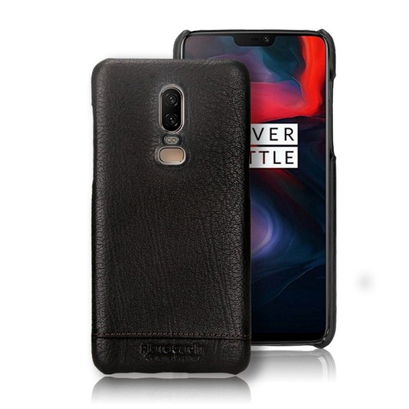 Hülle OnePlus 6 Schwarz Handyhülle Pierre Cardin Leder