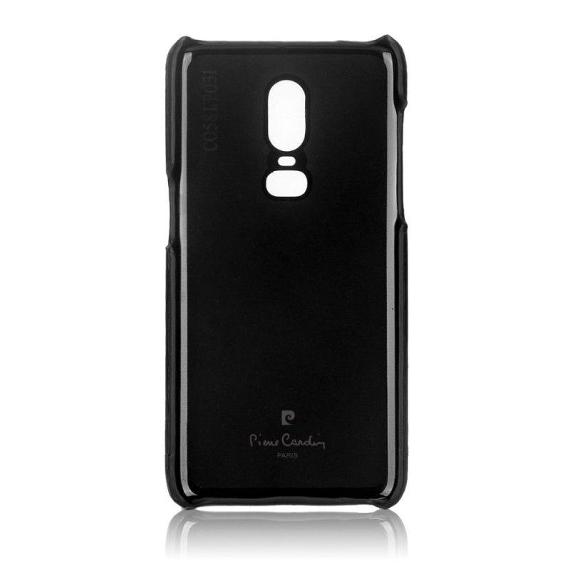 Hülle OnePlus 6 Schwarz Handyhülle Pierre Cardin Leder