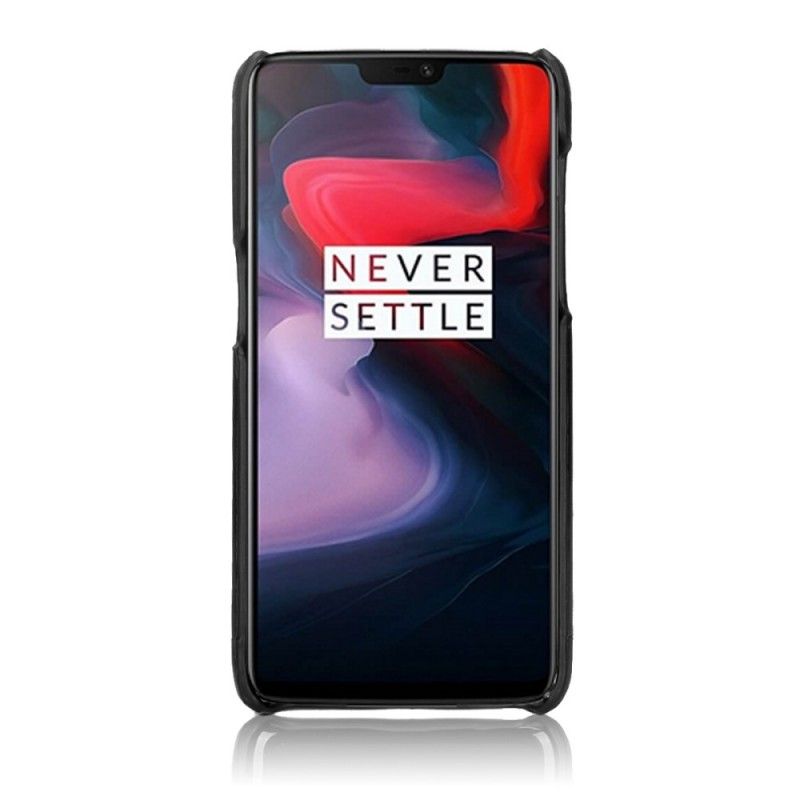 Hülle OnePlus 6 Schwarz Handyhülle Pierre Cardin Leder